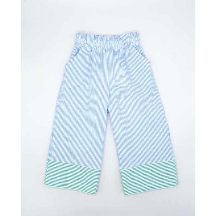 PANTALÓN BICOLOR RAYAS AZUL Y VERDE