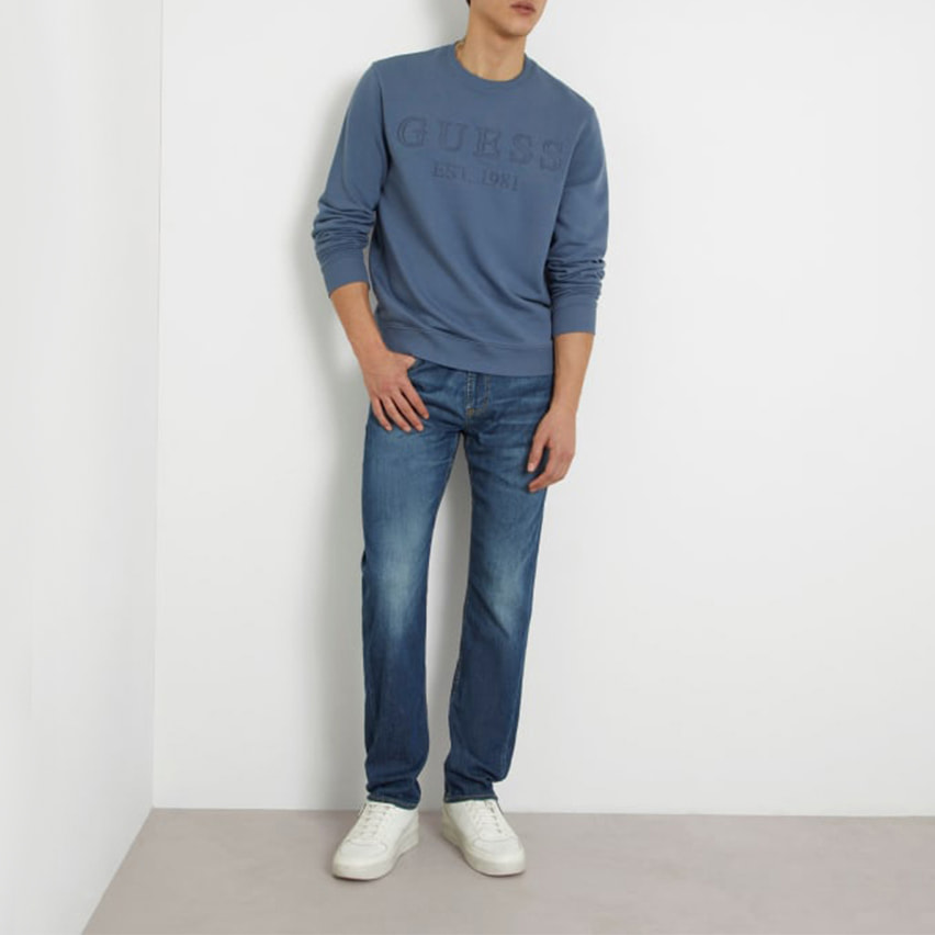 Sweat Beau - broderie - logo - bleu