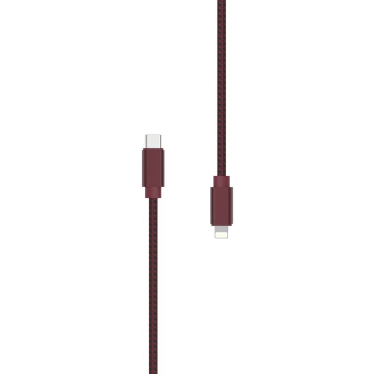 Câble Lightning ADEQWAT Lghtn vers USBC 2m Dark Red certif Apple