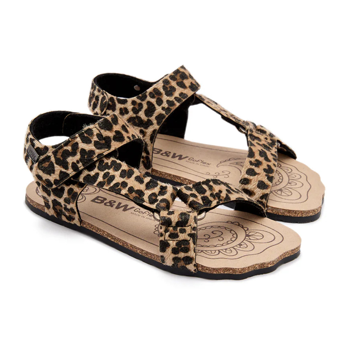 Sandalias Abiertas Barefoot Goflex con Estampado Animal