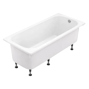 Baignoire droite 170 X 75 Brive avec vidage chromé