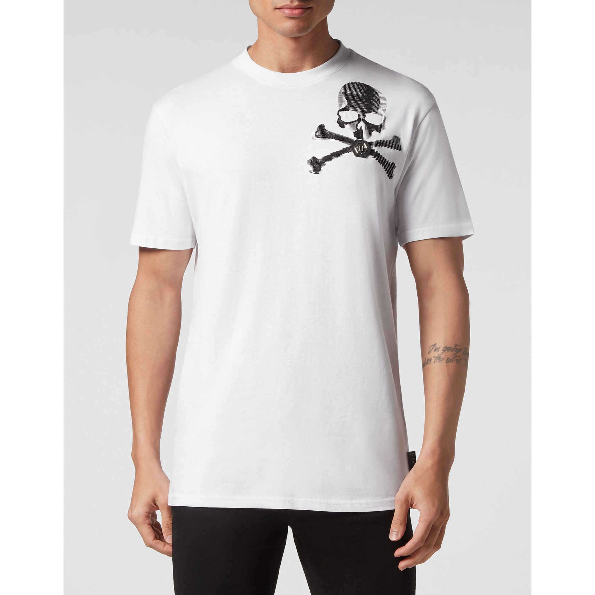 PHILIPP PLEIN T-Shirt Round Neck SKULL&BONES