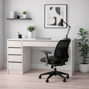 Scrivania moderna con 4 cassetti 1 cassettone centrale Scrittoio da Studio o Ufficio 120 x 75 x 55 cm Cashmere