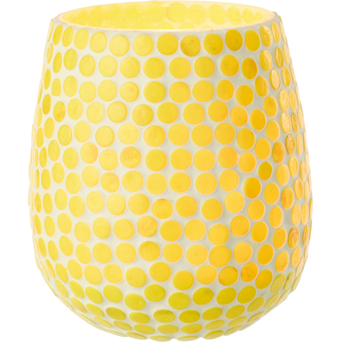J-Line Chandelier Mosaïque - verre - jaune - large