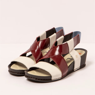 Sandalias 1944 MULTI CREAM-BURDEOS/ I IMAGINE color Cream-burdeos