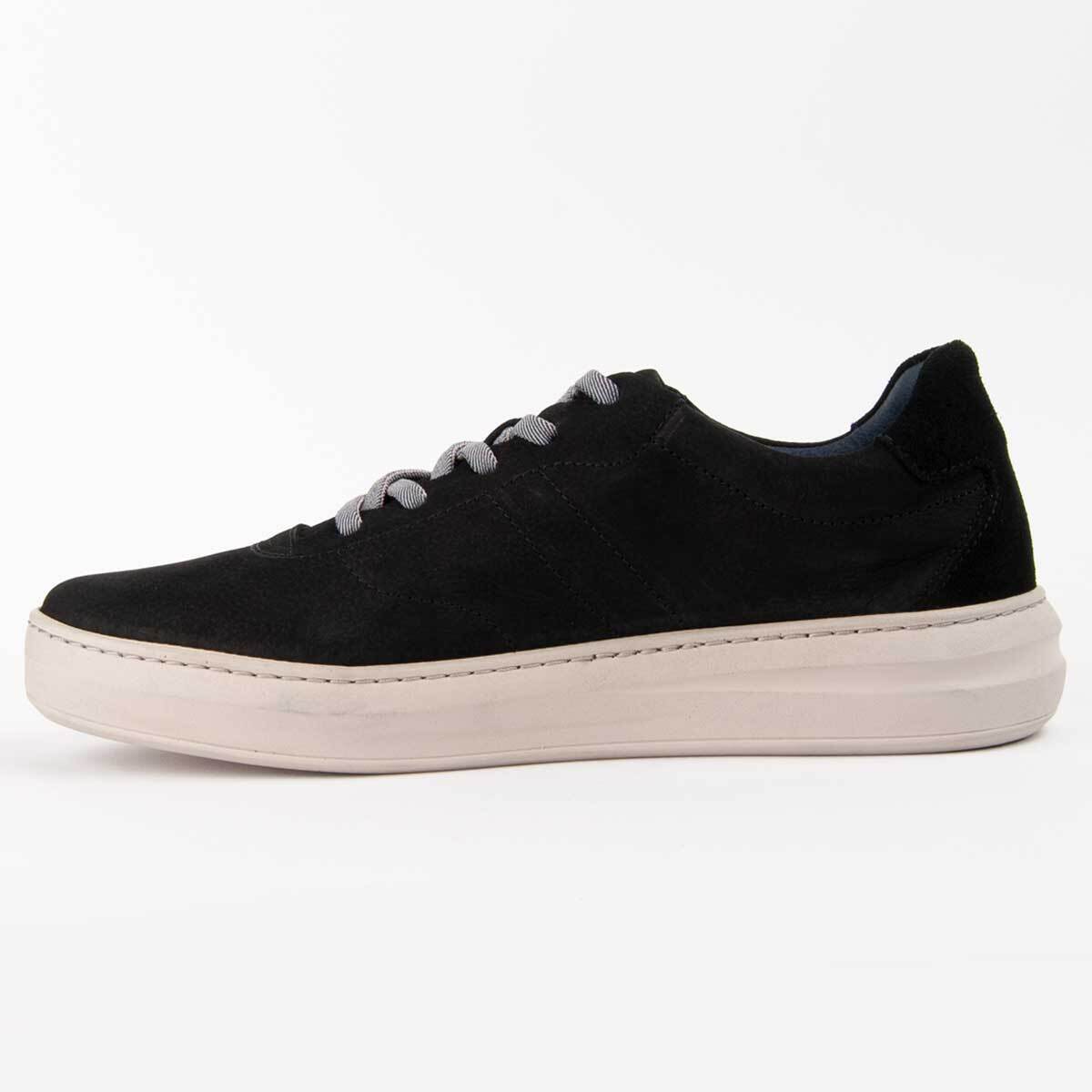 Sneaker De Piel - Negro