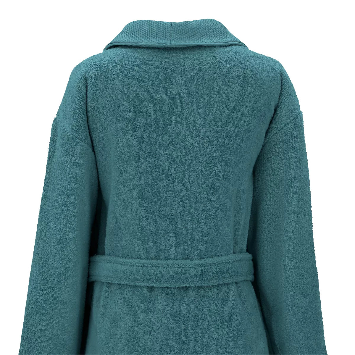 Peignoir pur coton 420 g/m² uni bleu Elea petrole
