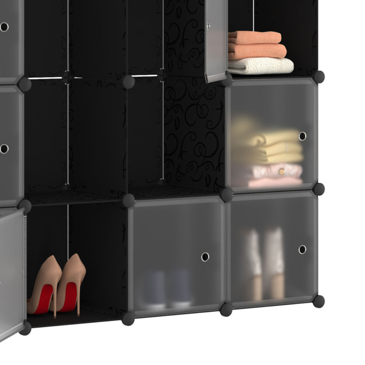 Armoires de rangement cubes - Noir