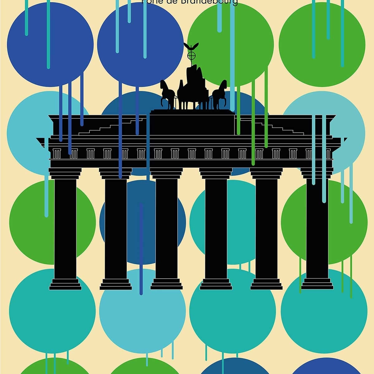 Affiche berlin brandenburger tor Affiche sous cadre bois