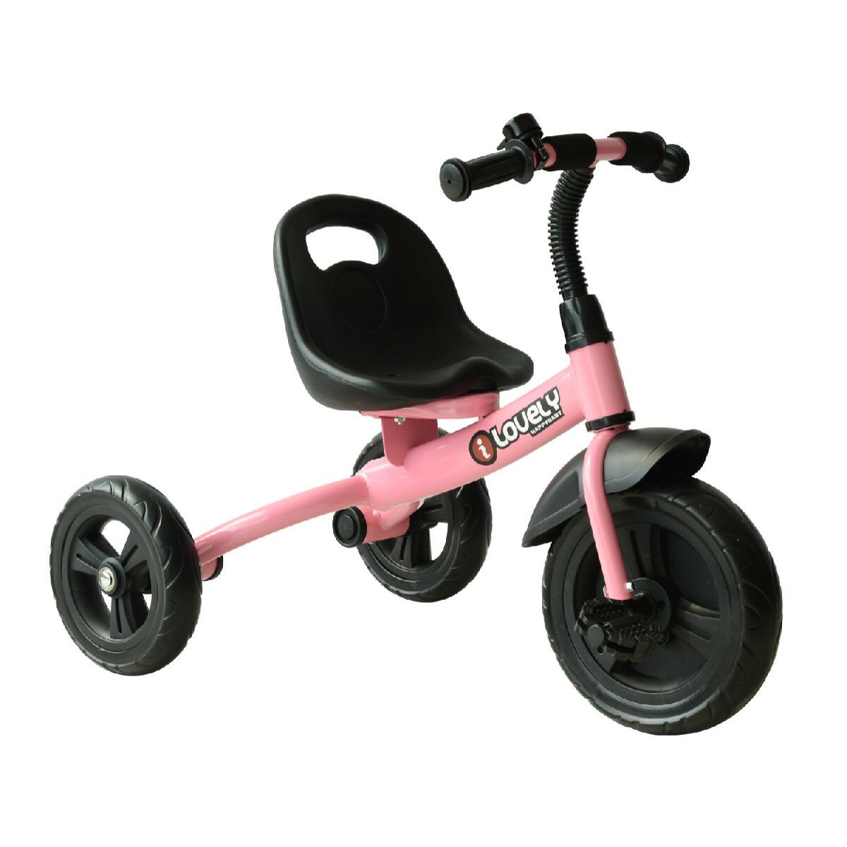 Tricycle enfants multi-équipé garde-boue sonnette pédales antidérapantes siège réglable 2 positions avec dossier