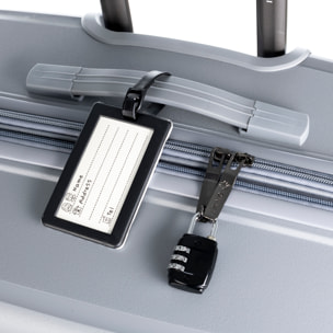 Kit de seguridad de equipaje: correa para equipaje, candado e identificador de maletas. Diseño love.