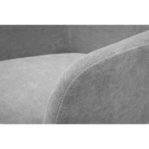 Tabourets de bar en tissu effet velours gris H65 cm (lot de 2) AMIKA