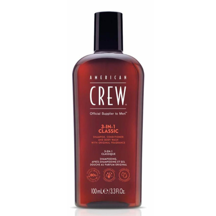 3-en-1 Classic - Shampooing 3en1 Revitalisant Hydratant et Apaisant 100 ml