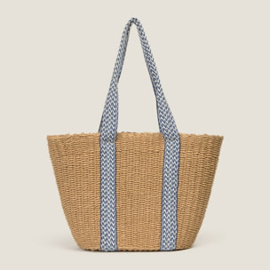 Bolso de playa efecto rafia Ramona color marfil natural Papel