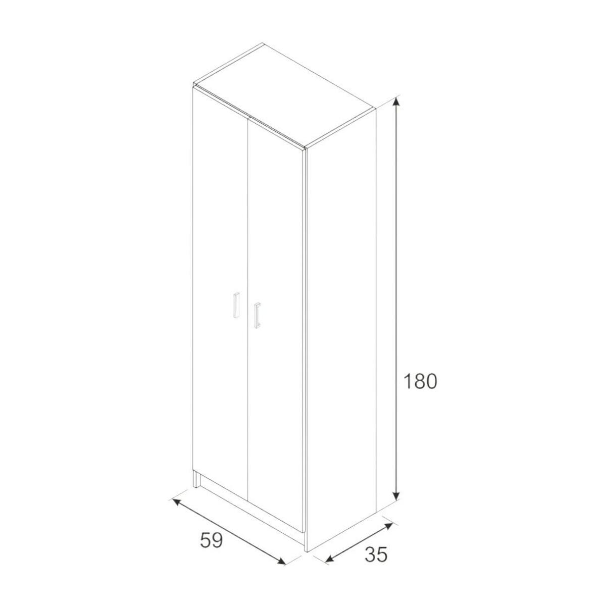 Armadio multiuso Portsmouth, Mobile ausiliario a 2 ante, Guardaroba portascarpe moderno, Scarpiera verticale, cm 59x37h180, Bianco