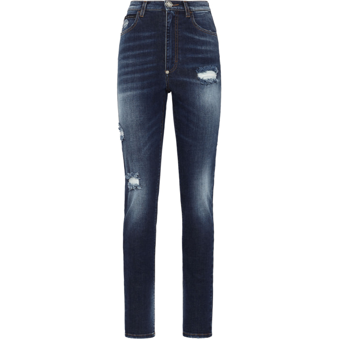 PHILIPP PLEIN Jegging de cintura alta