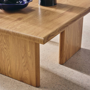 Table basse carré effet chêne