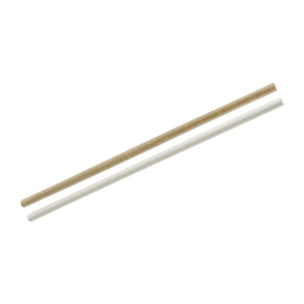 Lot de 60 pailles en papier brun et blanc 24 cm Fackelmann Bar Concept