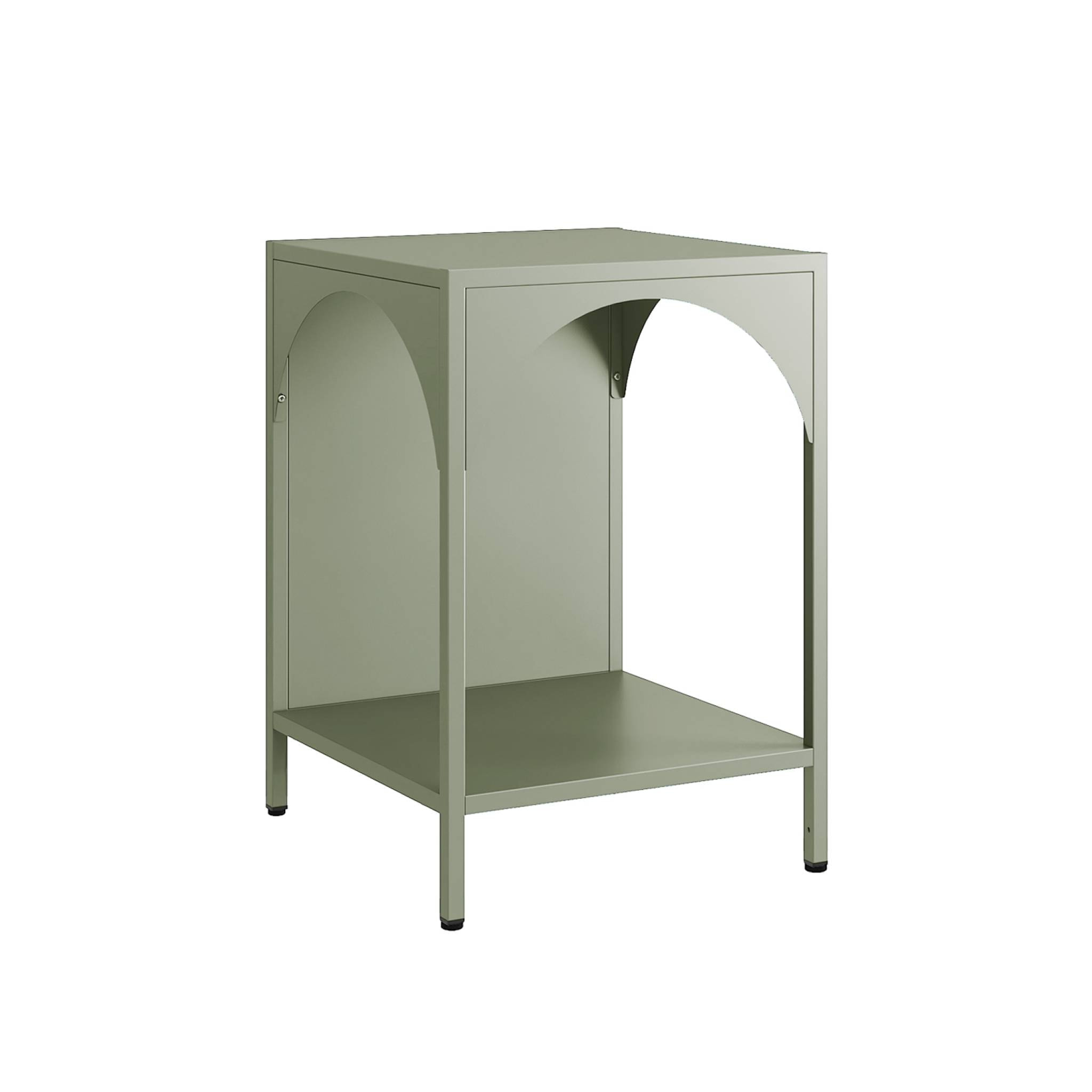 Lot de 2 tables de chevet. tables d'appoint en acier style industriel. vert. L 35 x l 35 x H 52cm