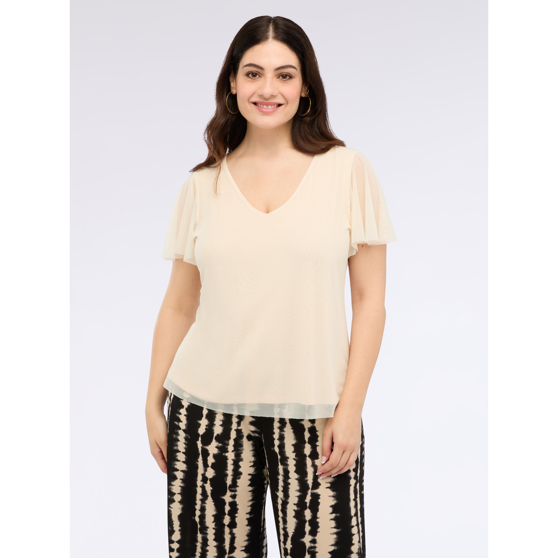 Fiorella Rubino - Camiseta de tul - Beige