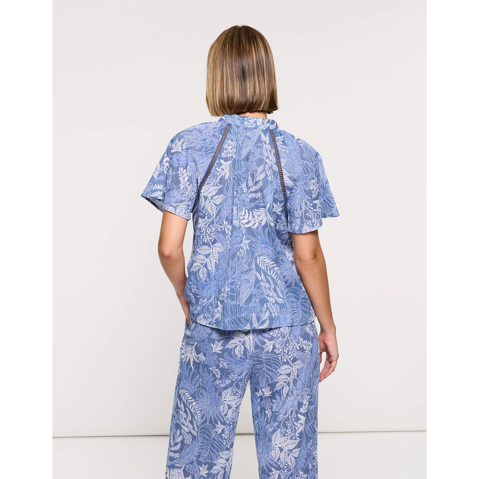 Blusa Manga Corta Azul - Velora