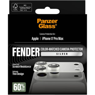 Protège objectif PANZERGLASS iPhone 17 Pro Max protège obj silver