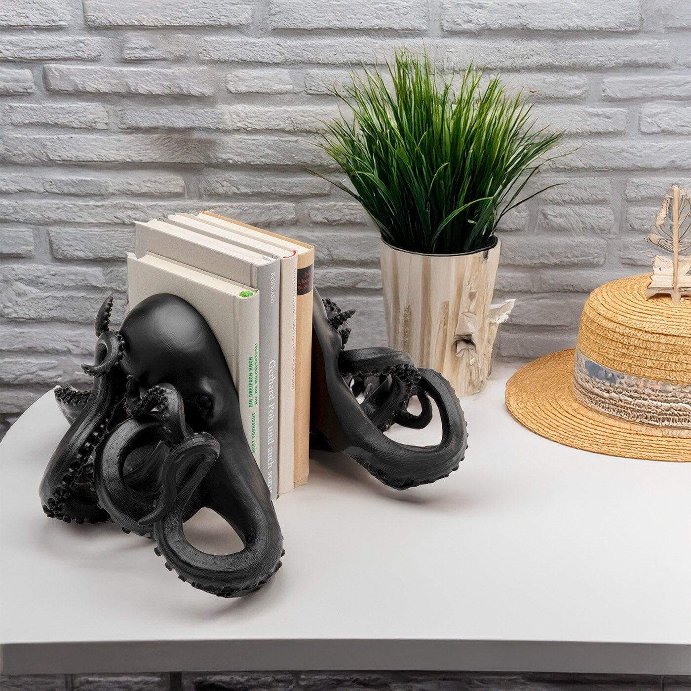 Serre-livres pieuvre noire set de 2 Kare Design