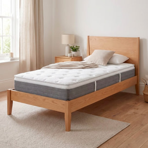 Materasso Singolo A Molle 120/M2 H3 Medio Rigido Topper Integrato Supporto Ergonomico Traspirante Comfort Elevato Riposo Ottimale 80 x 190 x 27 Cm