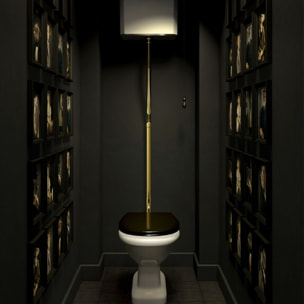 Abattant easy clip avec descente manuelle uni - Noir