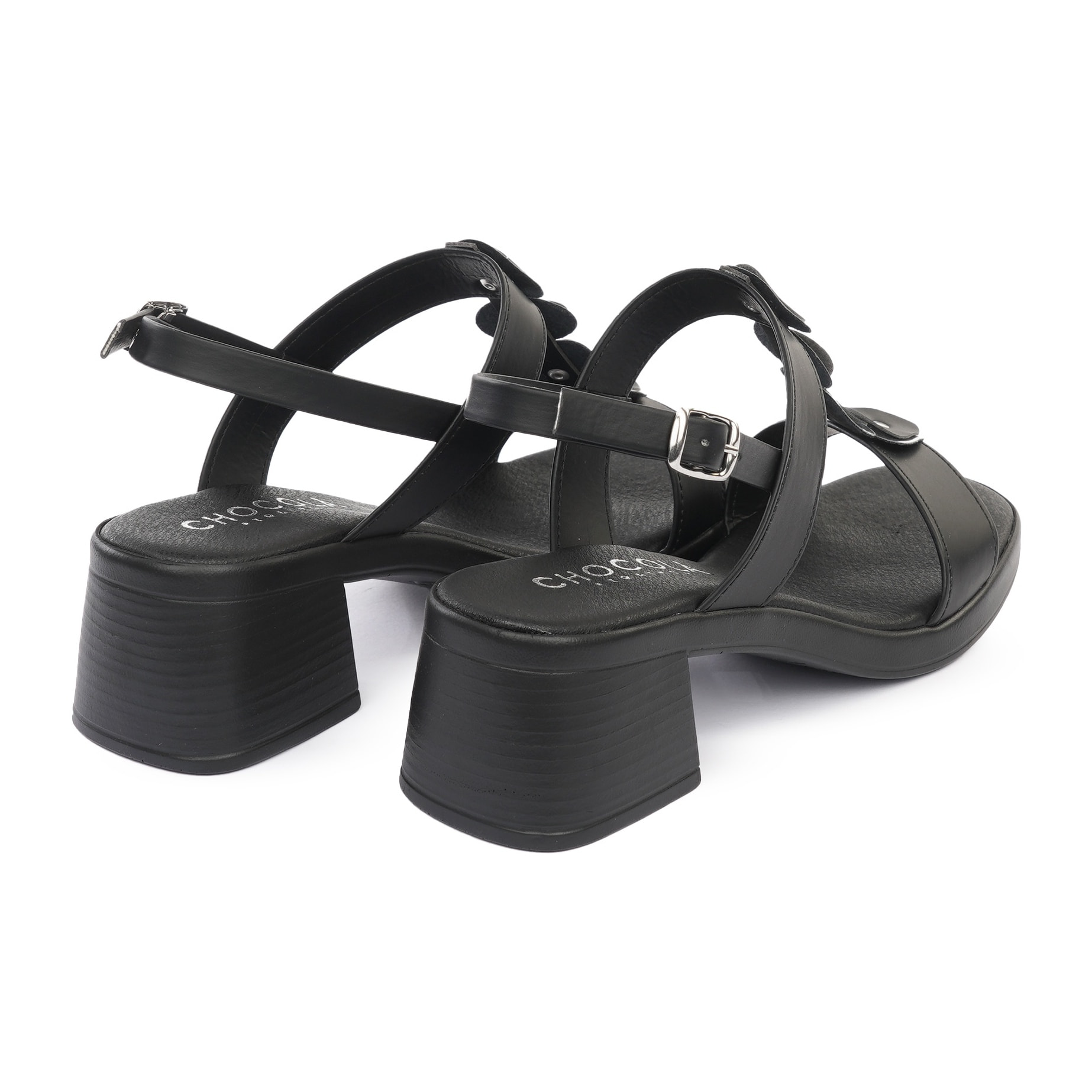 SANDALO TACCO SHAPES NERO