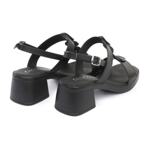 SANDALO TACCO SHAPES NERO