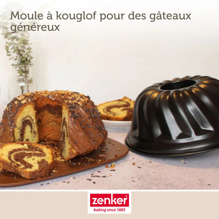 Set pâtisserie avec moule à kouglof, 2 bols à mixer, verre mesureur et spatule Zenker