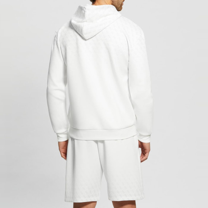 Sweat à capuche Jessen - logo - blanc