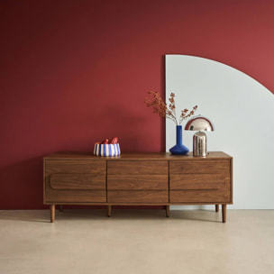 Meuble TV vintage décor bois 3 portes 150cm JULIANA