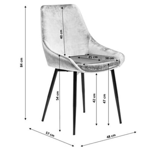 Chaise East Side Melange grise Kare Design