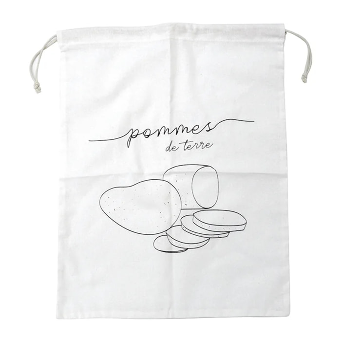 Sac de conservation pour pommes de terre en coton Fackelmann Nature
