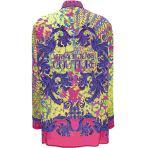Versace Jeans Couture camicia da donna multicolor con stampa animalier barocca