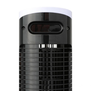 Ventilateur tour compact rotatif noir