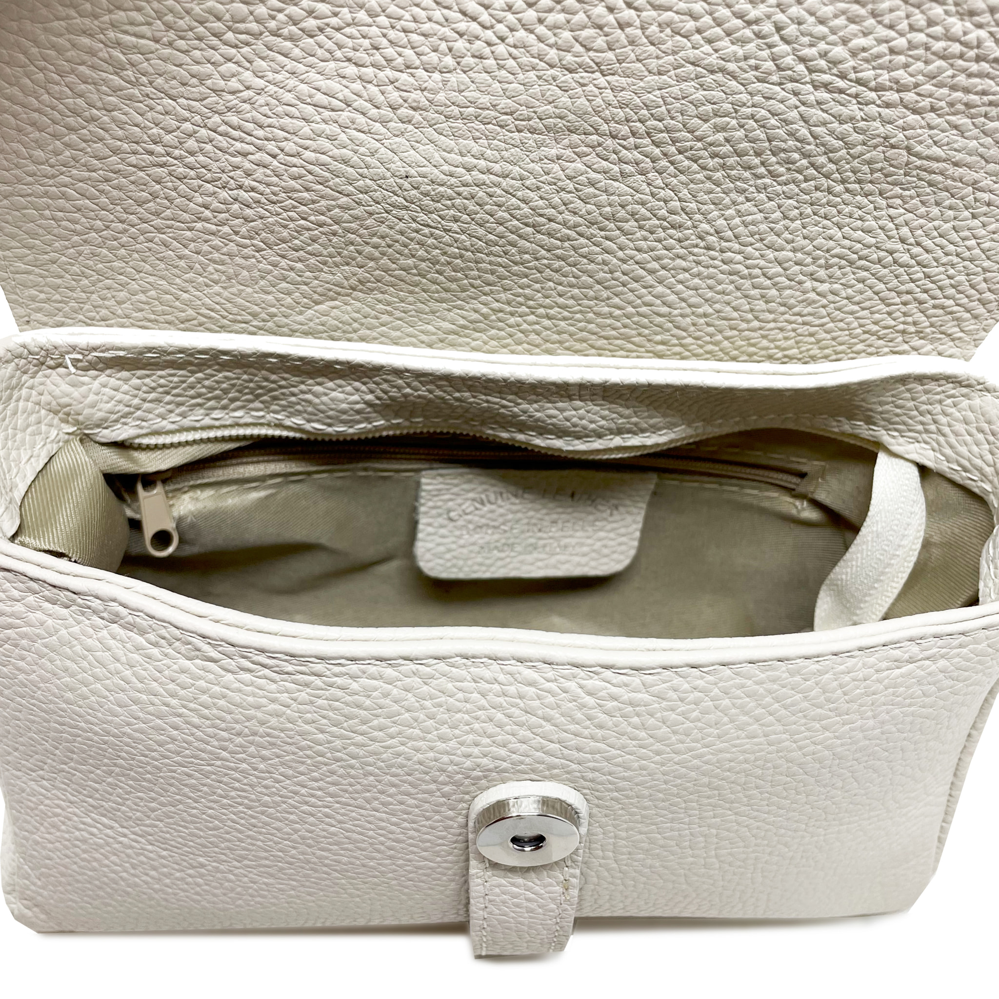 Chicca Borse - Tracollina Clutch Donna in Vera Pelle - Colore Beige