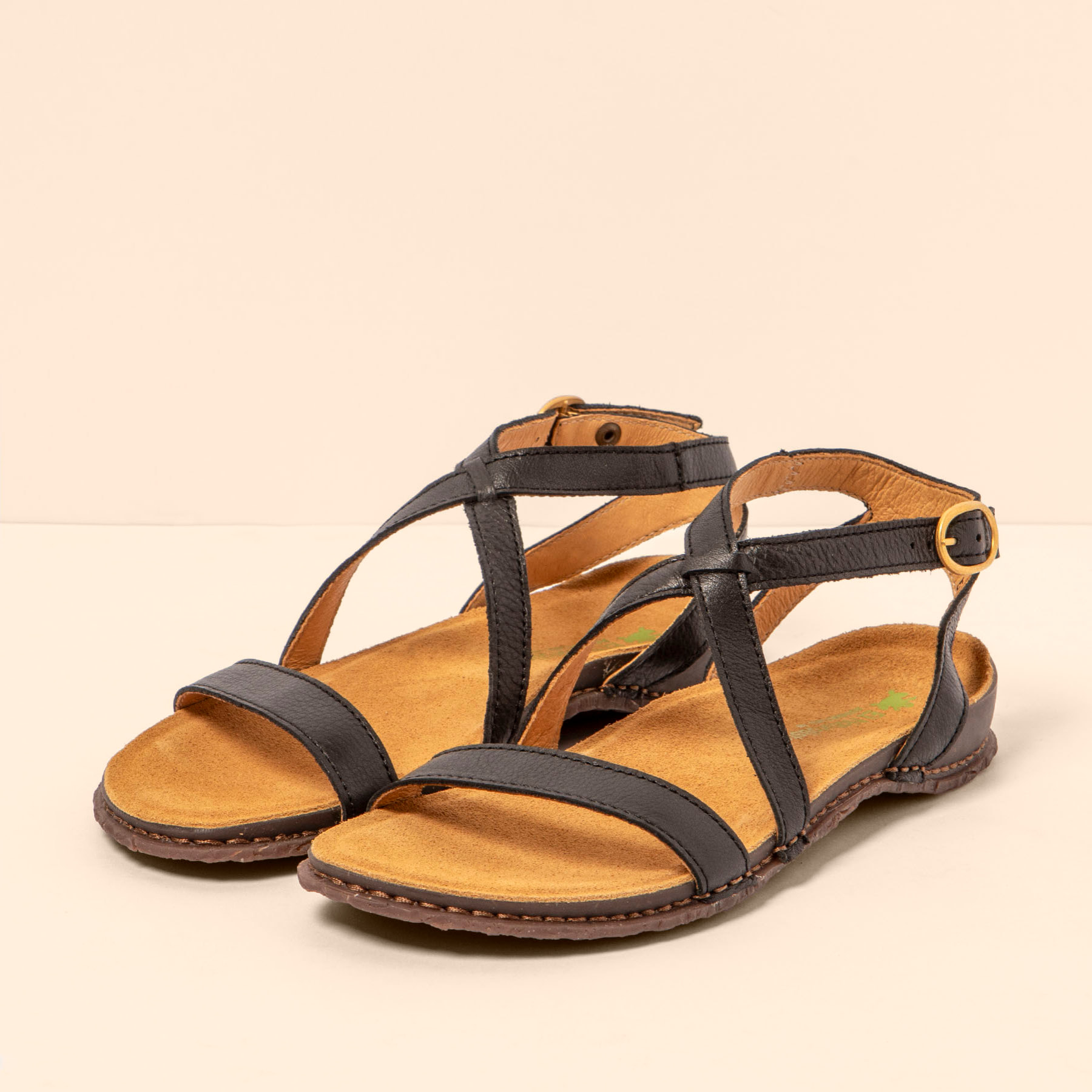 Sandalias N5802 SOFT NAPPA BLACK/PANGLAO color Black
