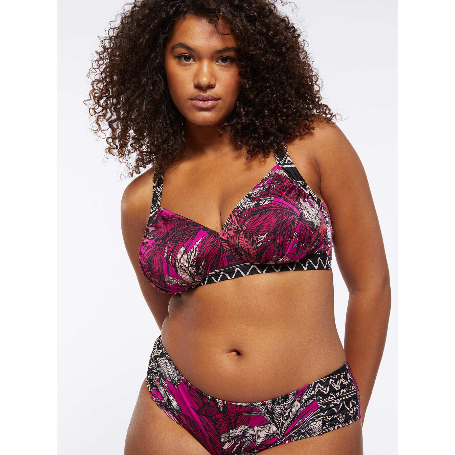 Fiorella Rubino - Bikini dalla stampa foliage - Fucsia