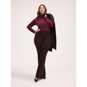 Fiorella Rubino - Maglia dolcevita second skin misto cashmere - Bordeaux