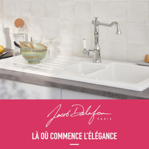 Evier à encastrer 1 bac et demi Gaspard