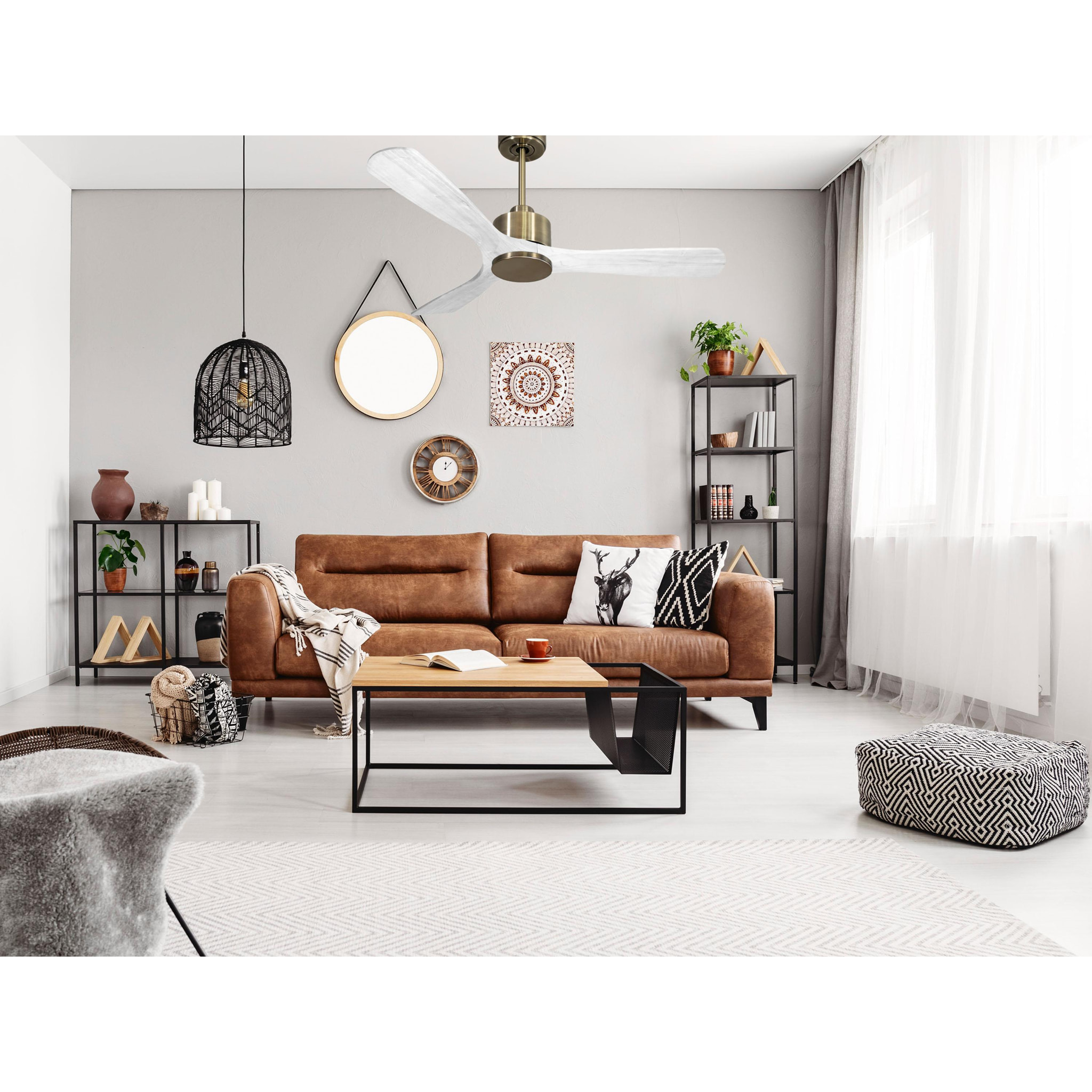 Ventilador de techo Wifi Motor DC Mando a Distancia Hypersilence Memoria NusaD132C0364786 PURLINE
