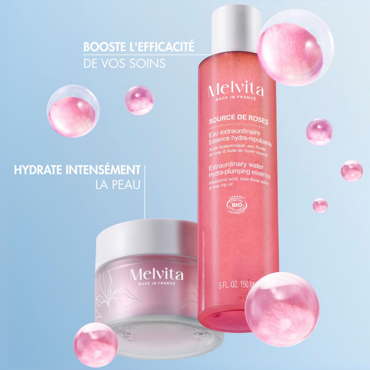 Source de Roses - Coffret Crème 50ml + Eau Extraordinaire Hydra-repulpante 150ml