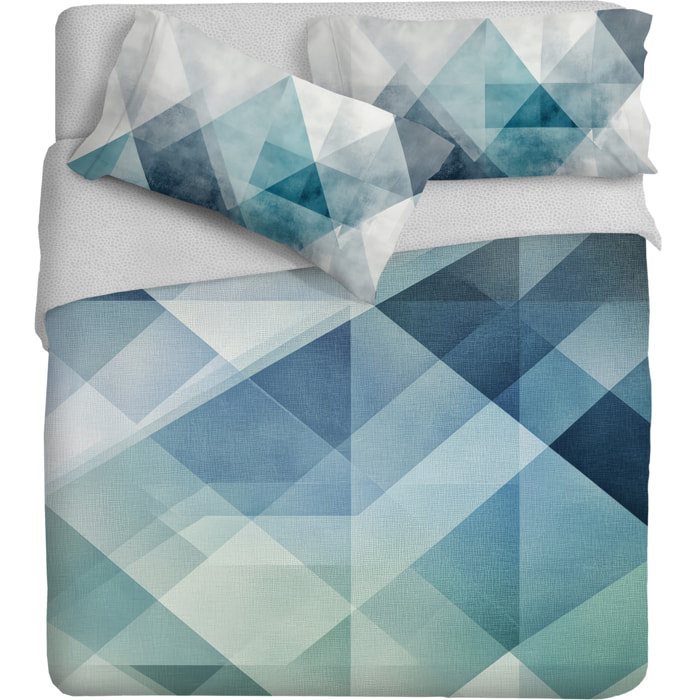 Parure copripiumino fotografico Piazzato Fine Art 2 piazze Disegno Tartan