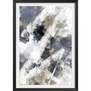 Affiche Facet zag Affiche + cadre en bois - Noir