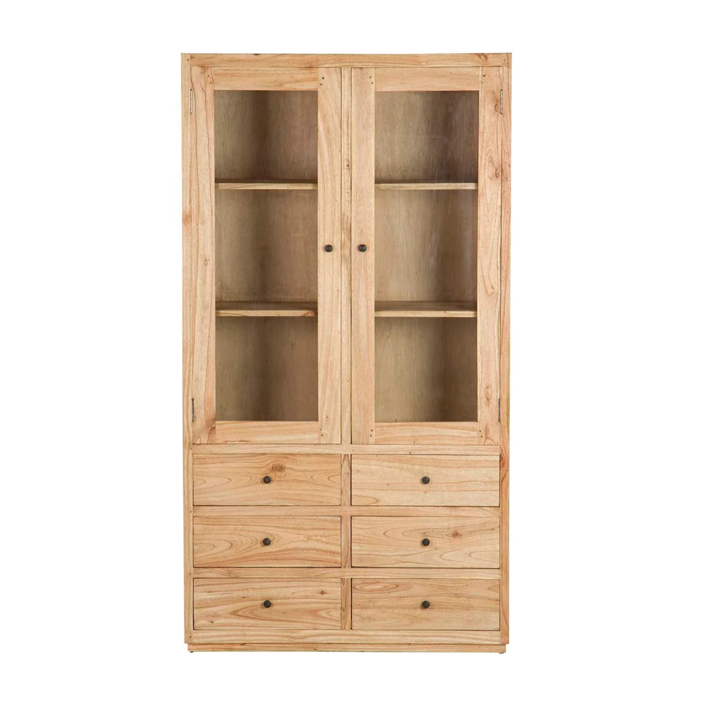 Cabinet Madera Mindi Cristal Natural 100x40x185 Cm