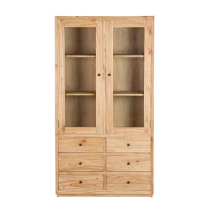 Cabinet Madera Mindi Cristal Natural 100x40x185 Cm