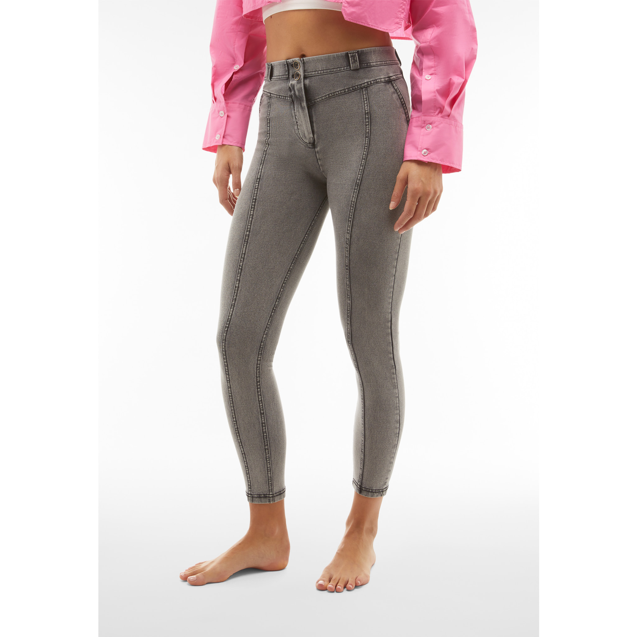 Jeggings WR.UP® vita alta con inserti, cucitura centrale